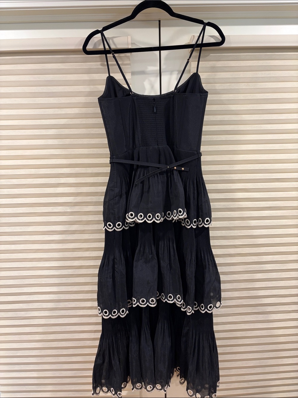 🔥CLEARANCE🔥 NWOT Zimmermann Black Tiered Spaghetti Dress, Size AU 2 = M - Picture 6 of 12